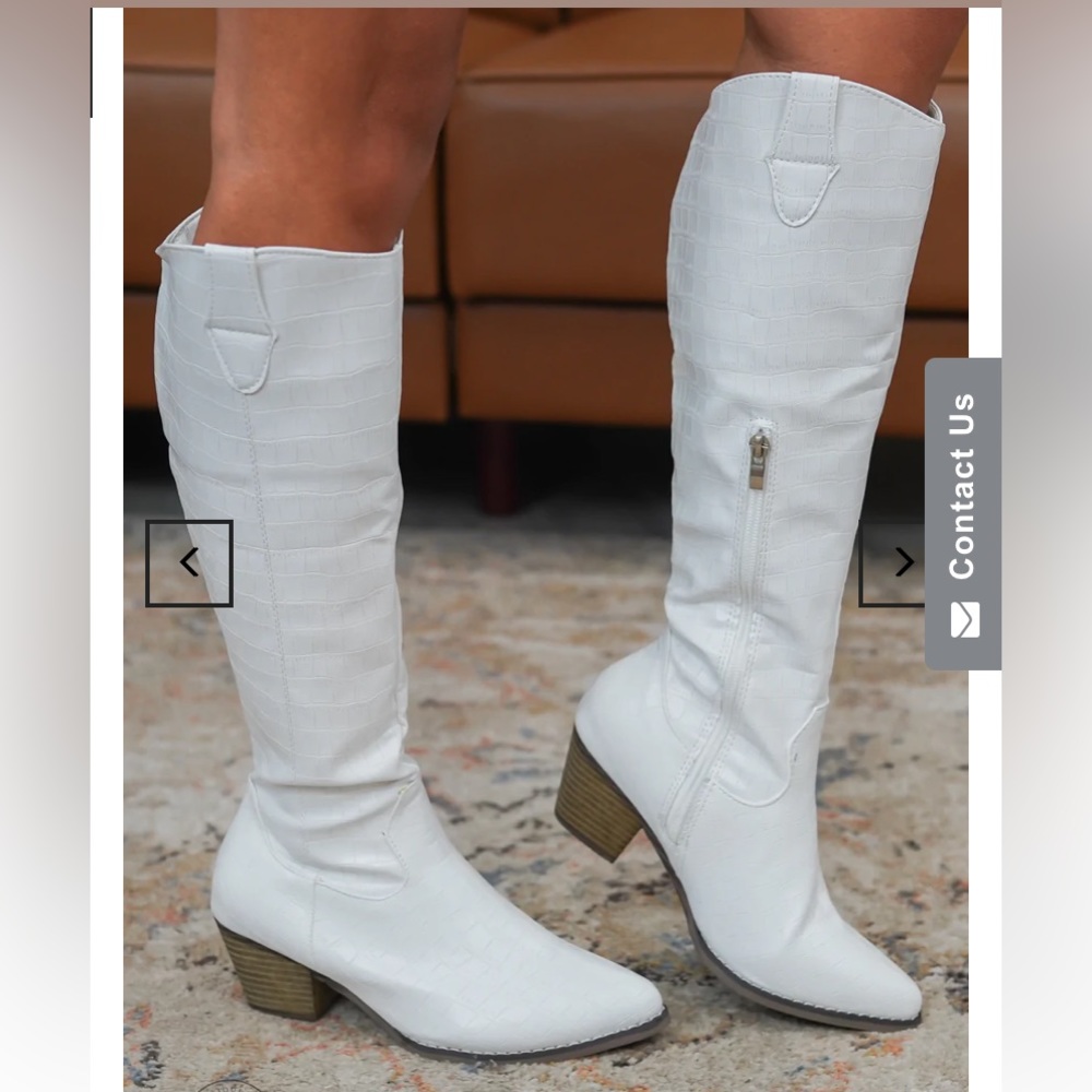 White cowboy boots
